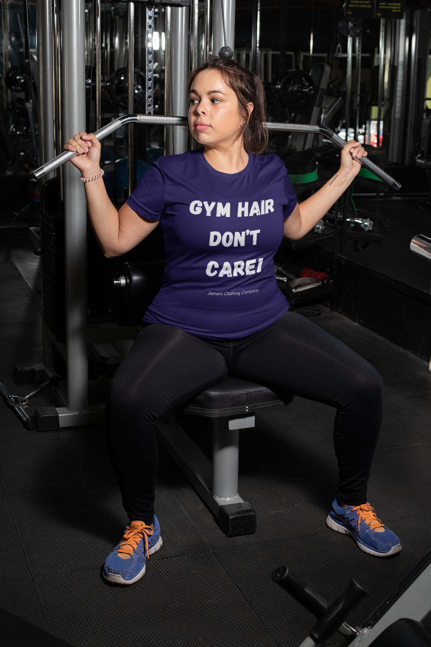Gym Hair Don't Care! Womens Short Sleeve Tee