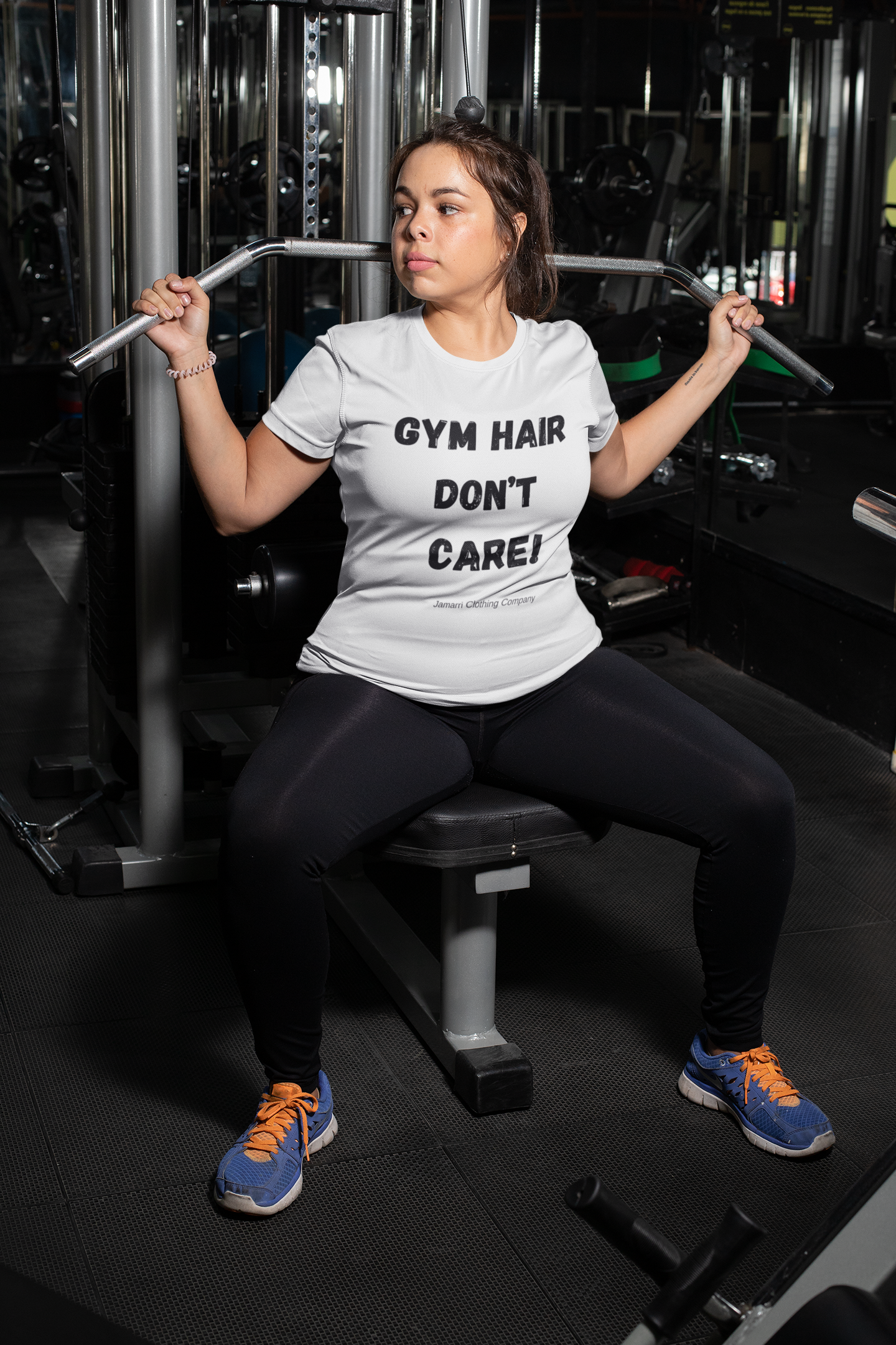 Gym Hair Don't Care! Womens Short Sleeve Tee